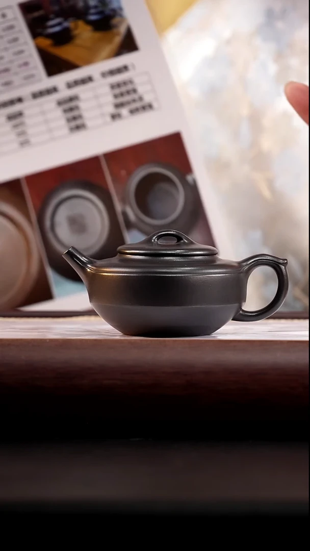 茶壶紫砂石黄折肩汉君