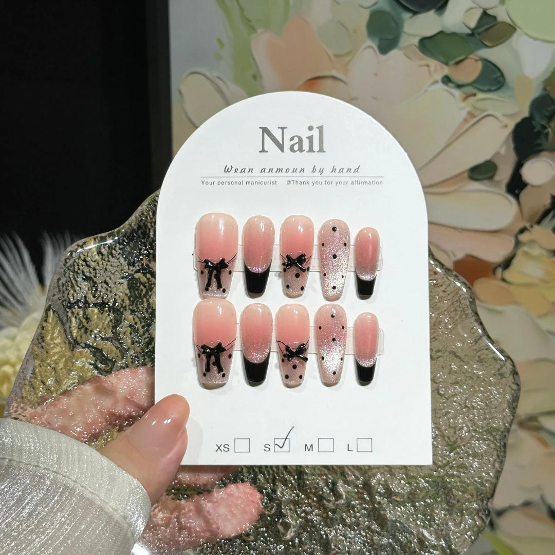 medinilla【银纱蝶缚】2025秋冬新款高级感手工猫眼穿戴甲ins可拆卸