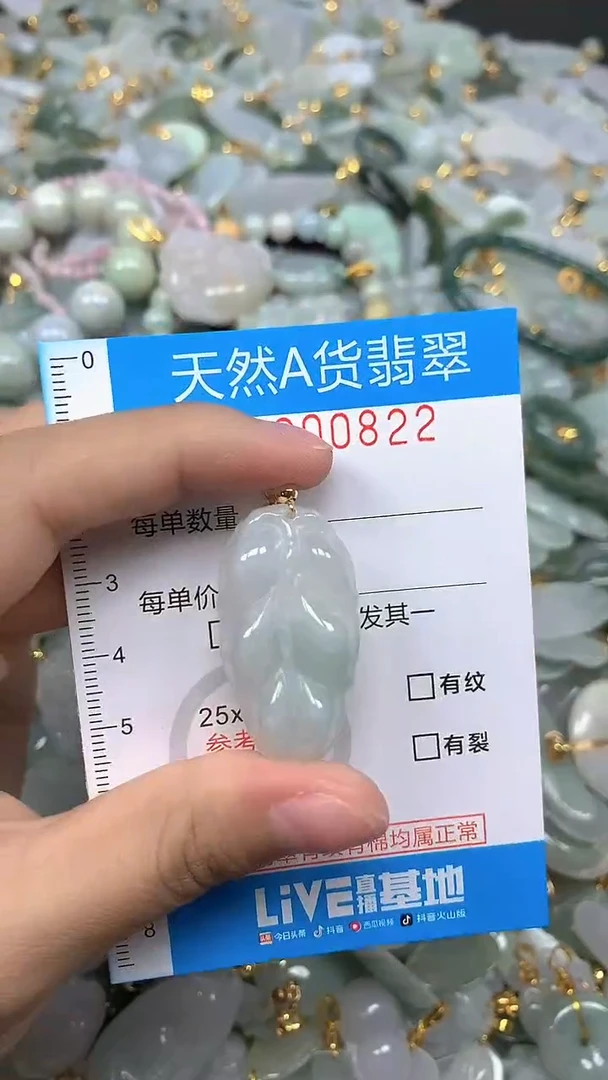 颈饰未镶嵌翡翠净货挂件-0822