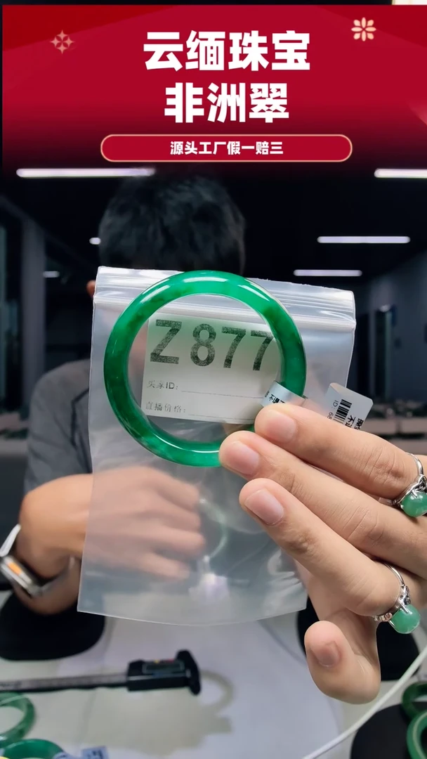 未镶嵌手镯石英质玉（非洲翠）56圈口Z877