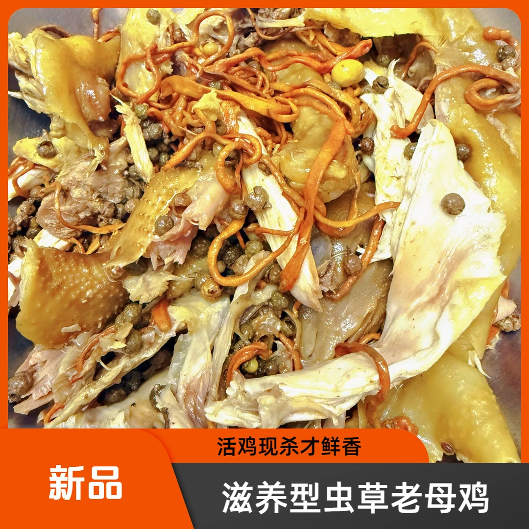 新品【虫草老母鸡】整只滋养型1100g热卤熟食特色美食下酒菜椒麻鸡