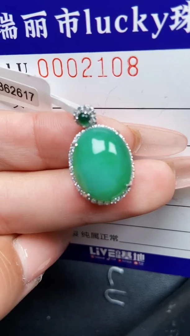 【闪购商品】翡翠颈饰银S925镶嵌2108
