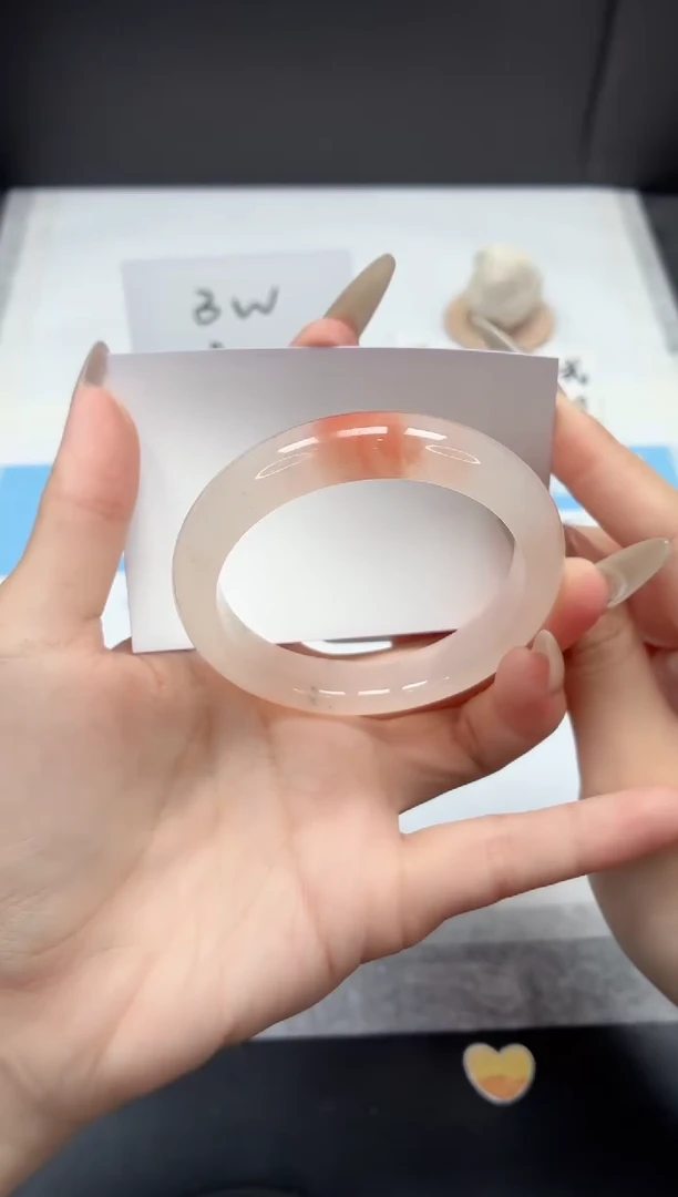 石英质玉手镯未镶嵌126/桃花55.7