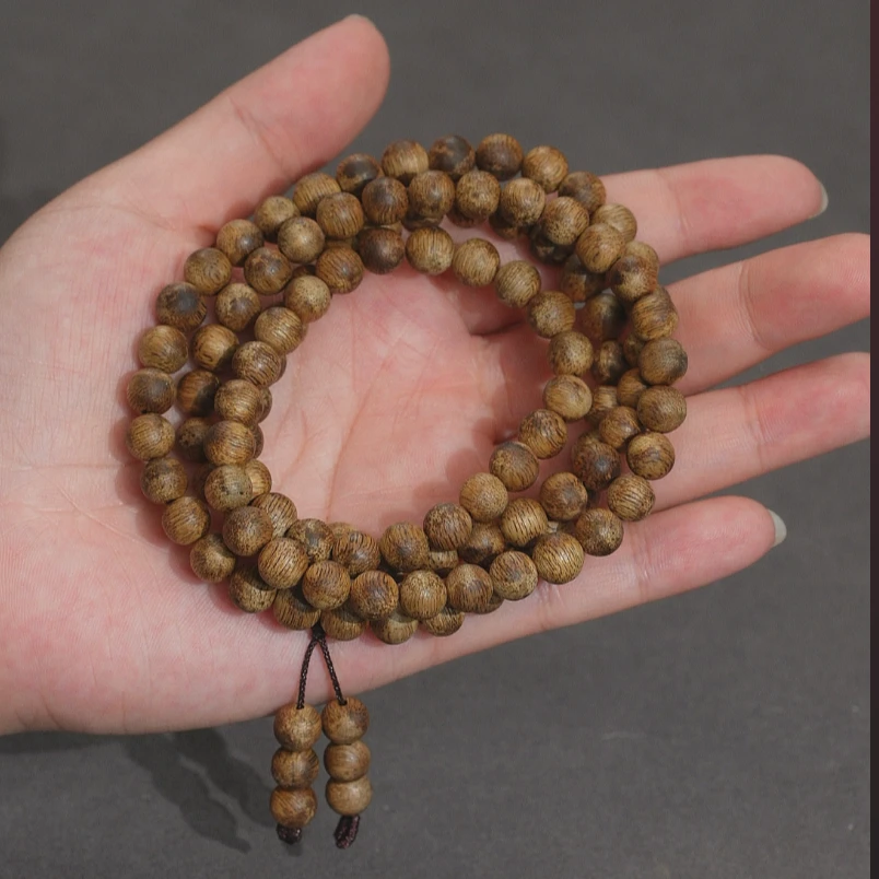 莺歌绿棋楠沉香手串随型多圈圆形一条 多样性发货【玺香居】7mm