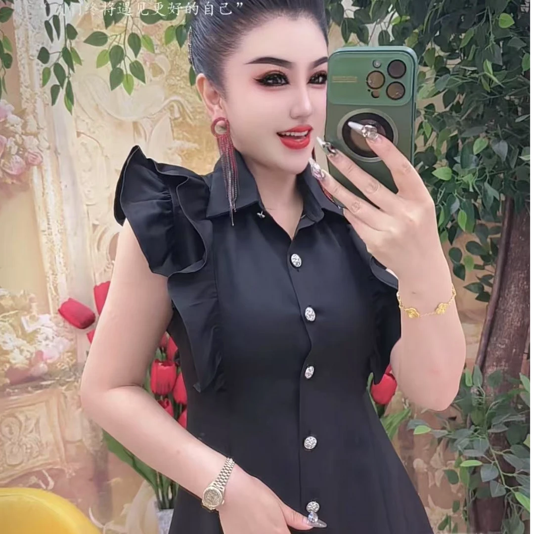 9805 时尚潮流百搭修身长裙+短裤两件套