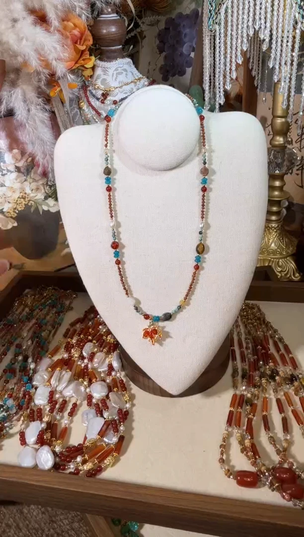 项链未镶嵌淡水珍珠枫叶 029