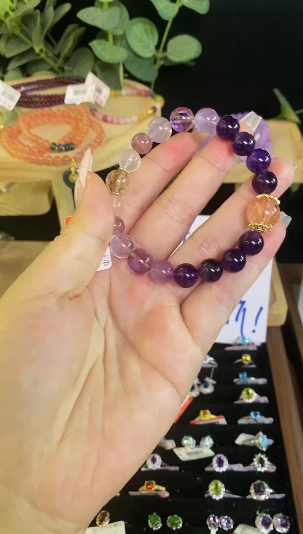 【闪购商品】水晶戒指银S925镶嵌手串