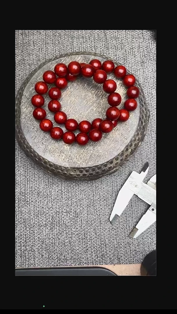 【闪购商品】檀香紫檀（小叶紫檀）手串/手链1.2cm原汁原味龙鳞*2