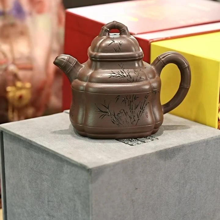 慕子-文化——《须立贡茶 普洱熟茶 礼盒装》+紫泥四方竹鼓