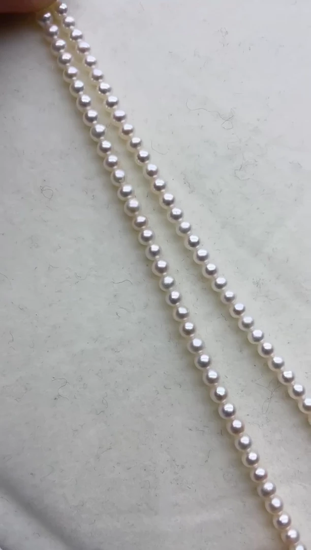 【闪购商品】淡水珍珠颈饰银S925镶嵌4-5babay珠项链