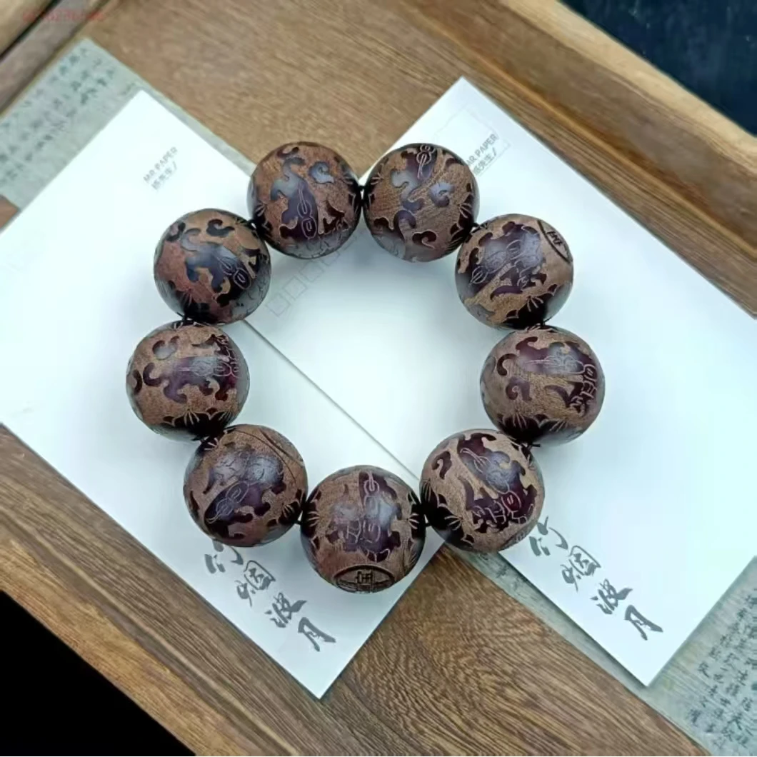 黑檀进宝30MM单圈手串（无礼盒）S1580