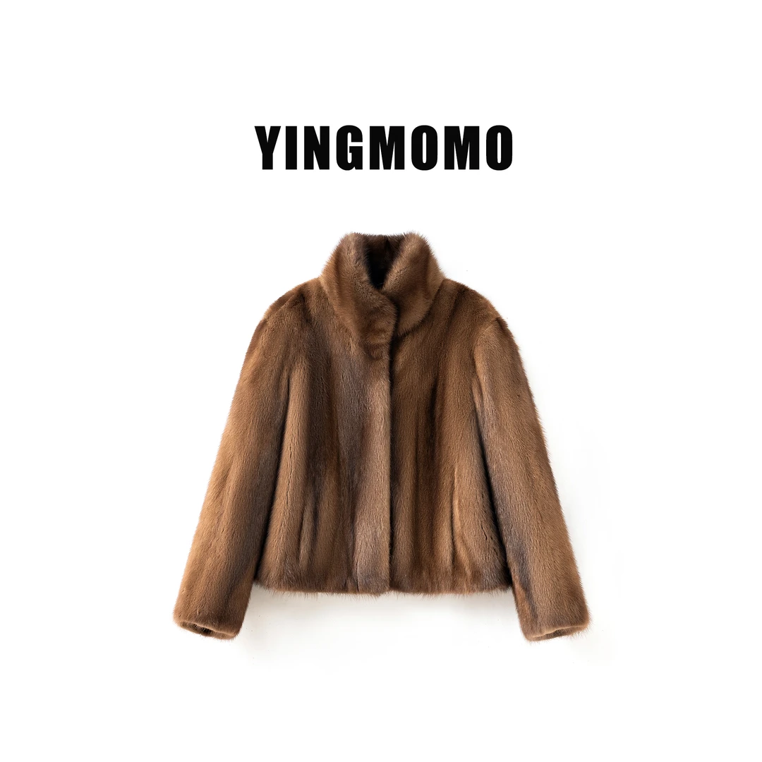【YINGMOMO】影哥「芝加哥」北美原生貂中古范时髦小姨风立领水貂皮草