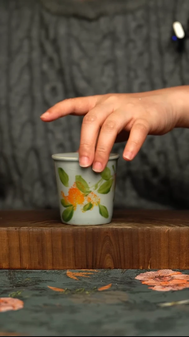 杯釉下彩手工手绘同款陶器