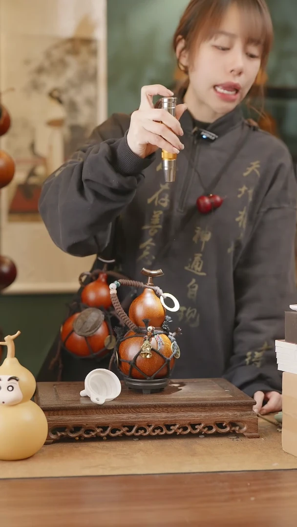 【闪购商品】32号精品天然大漆工艺防渗内胆酒葫芦~