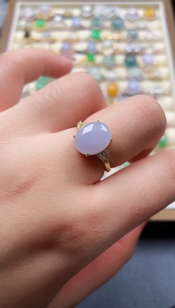 银S925镶嵌戒指翡翠65