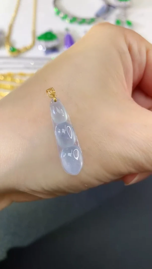 吊坠(不含链)18K金镶嵌翡翠6|980