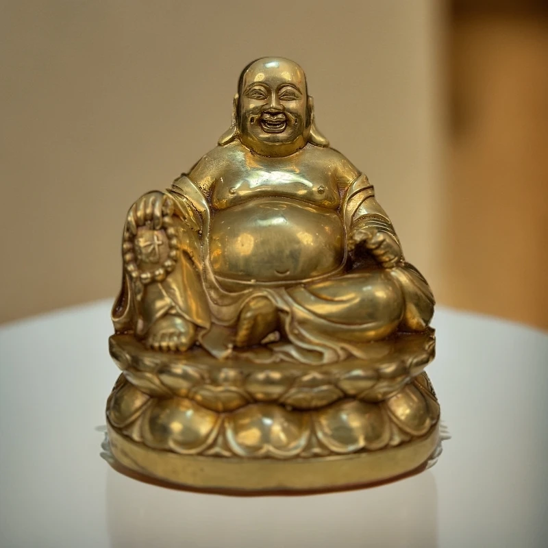 铜器摆件笑口常开弥勒摆件