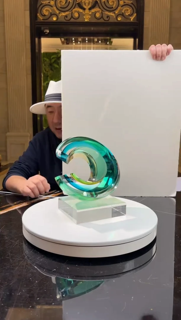 【闪购商品】茶宠光之回声AJ00108+14*16白底座