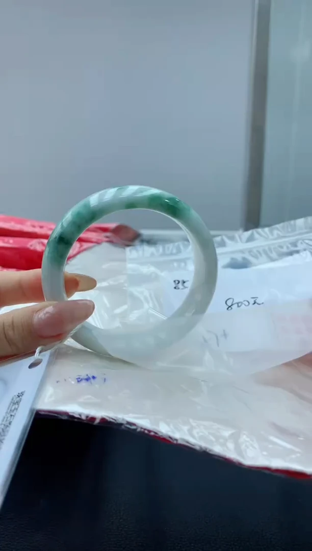 定制翡翠未镶嵌毛货手镯需精细抛光/手镯85