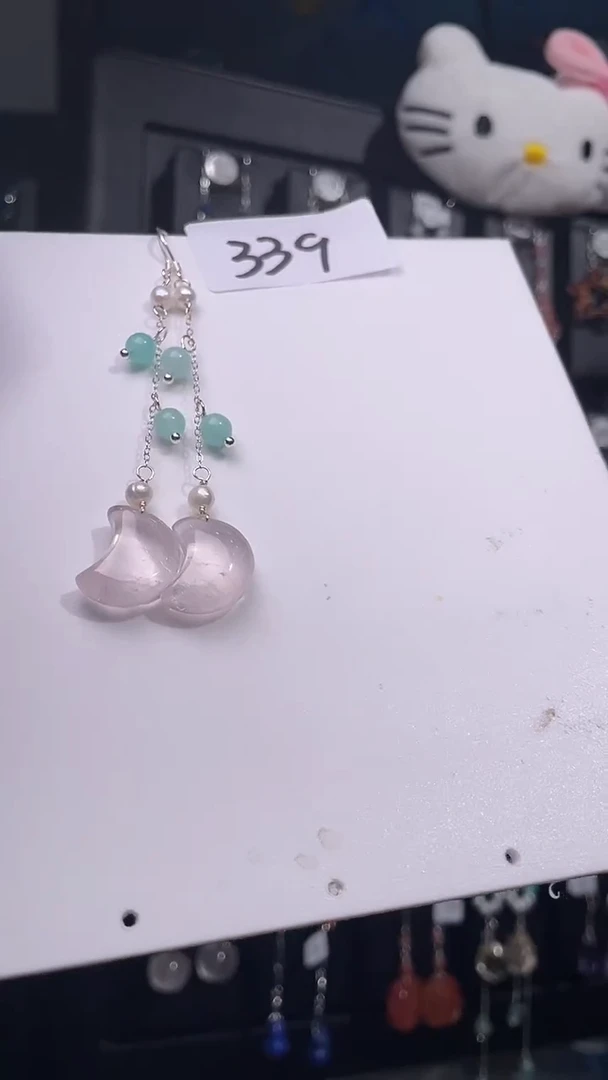 银S925镶嵌耳饰紫晶喜欢拍