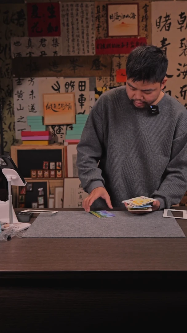 【闪购商品】书法811 幸运盒子 6寸 小 木 框 带画