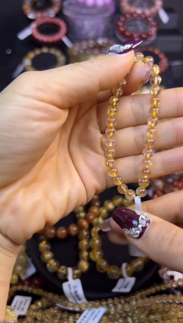 未镶嵌手串水晶金发晶5.7mm