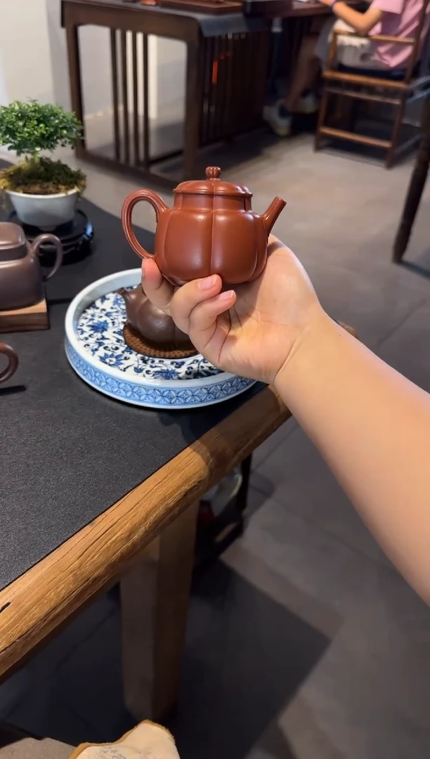 茶壶紫砂栾*某繁花 朱泥