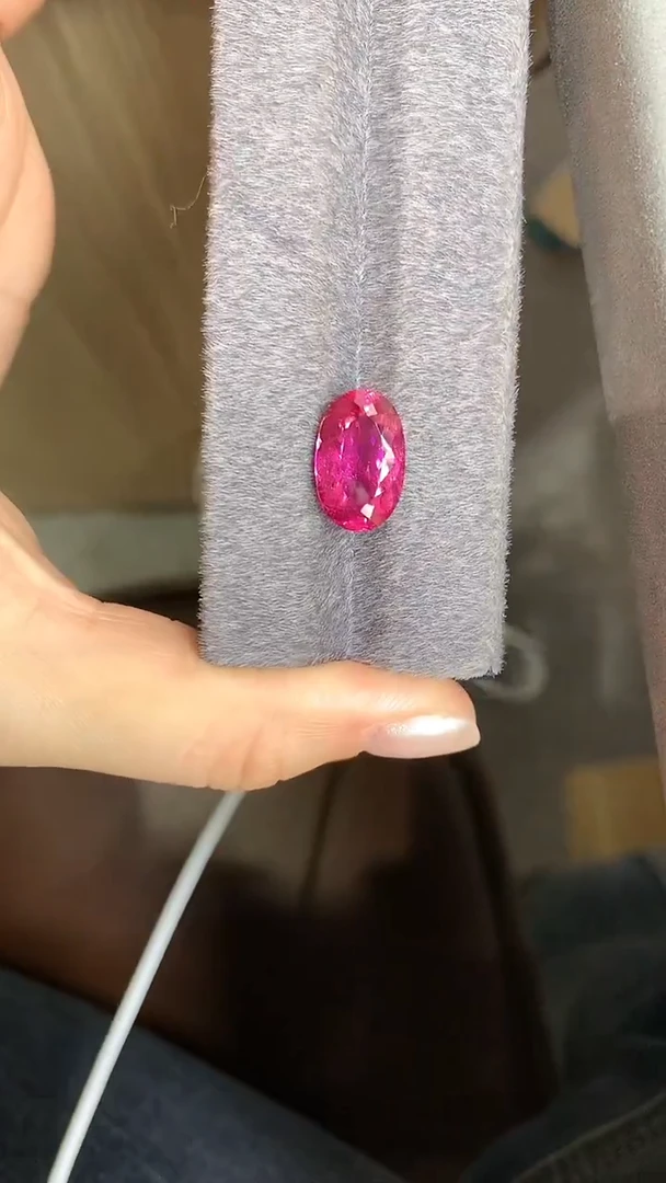 未镶嵌裸石碧玺卢比来裸石5.84ct