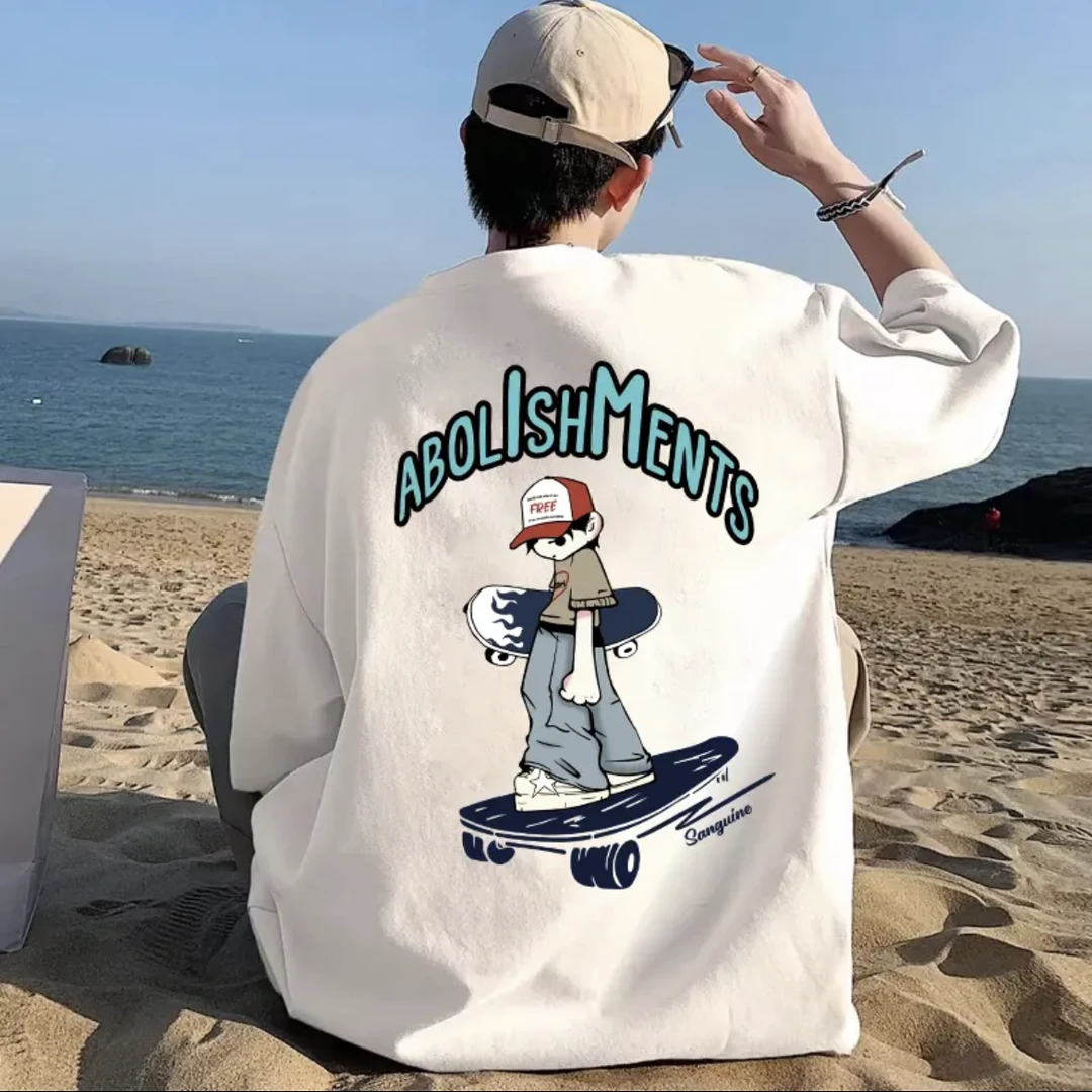 2025重磅潮牌220gT恤短袖男女同款日常百搭休闲圆领短袖印花t恤衫