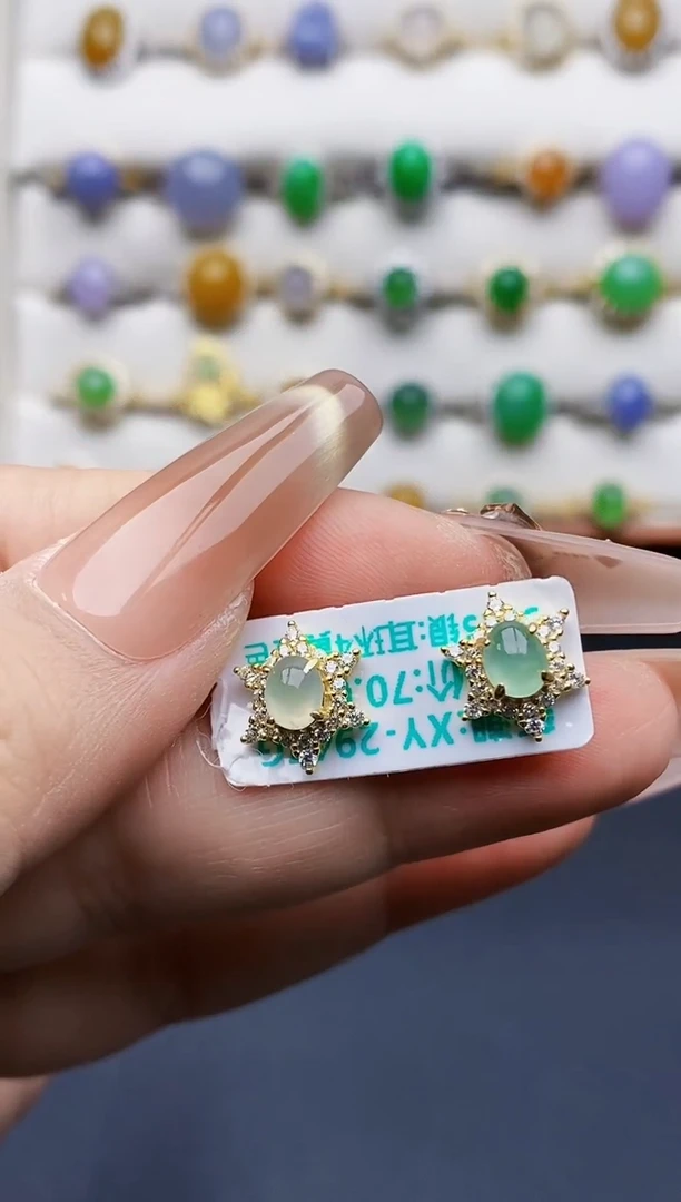 银S925镶嵌戒指翡翠1608