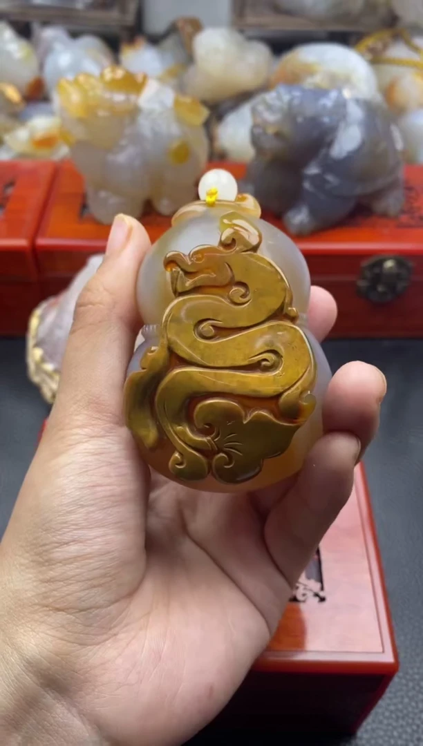 玛瑙/玉髓手把未镶嵌念**初00