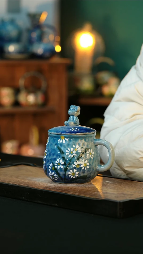 【闪购商品】杯手绘心瓷陶瓷浮力