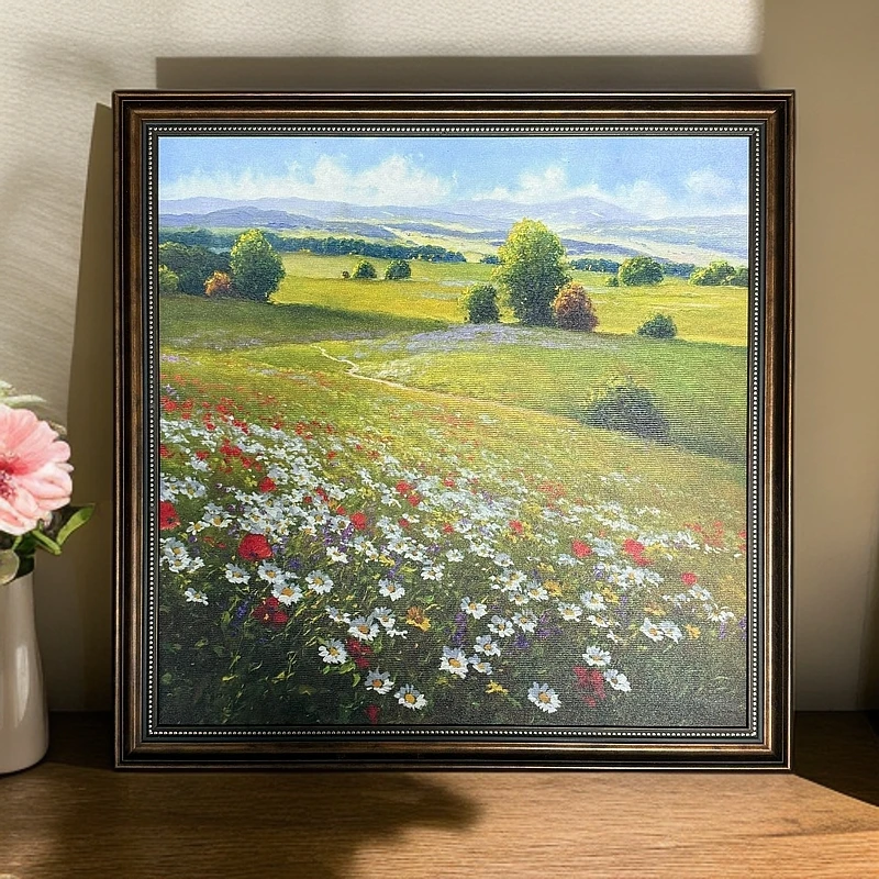 164春日花海世界名画玄关客厅卧室背景墙画抽象酒店民宿挂画