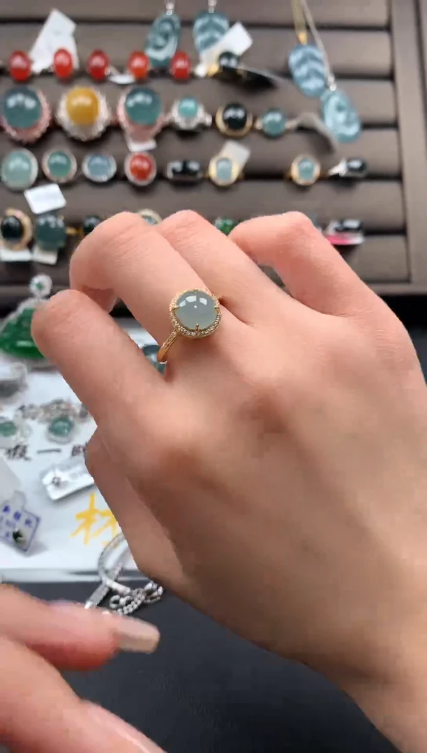 【闪购商品】翡翠戒指银S925镶嵌3123123