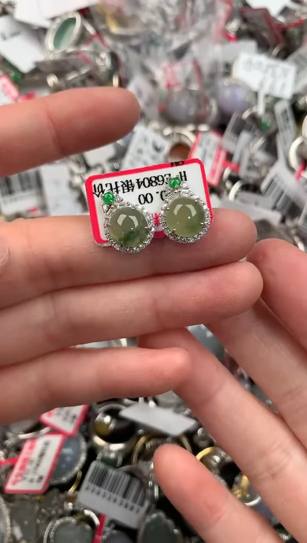 银S925镶嵌戒指翡翠333               5