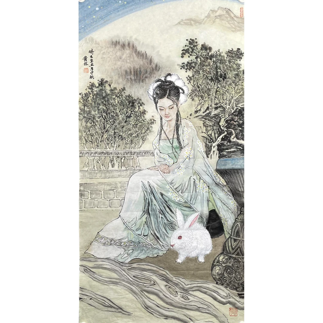 钰峰雅赏馆柴发林老师人物嫦娥玉兔