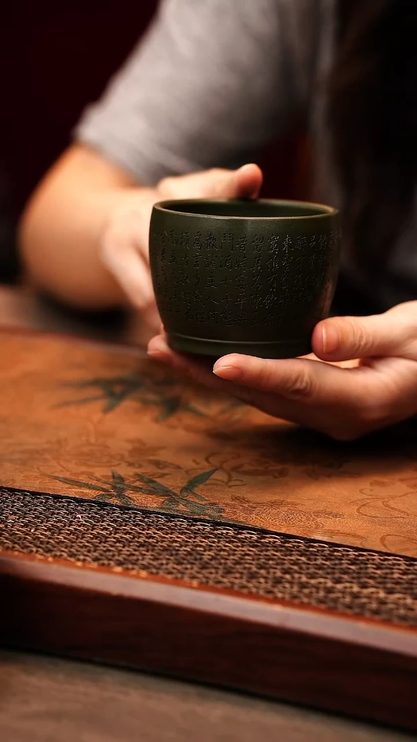 茶杯紫砂宜兴原矿紫砂 全手工制作