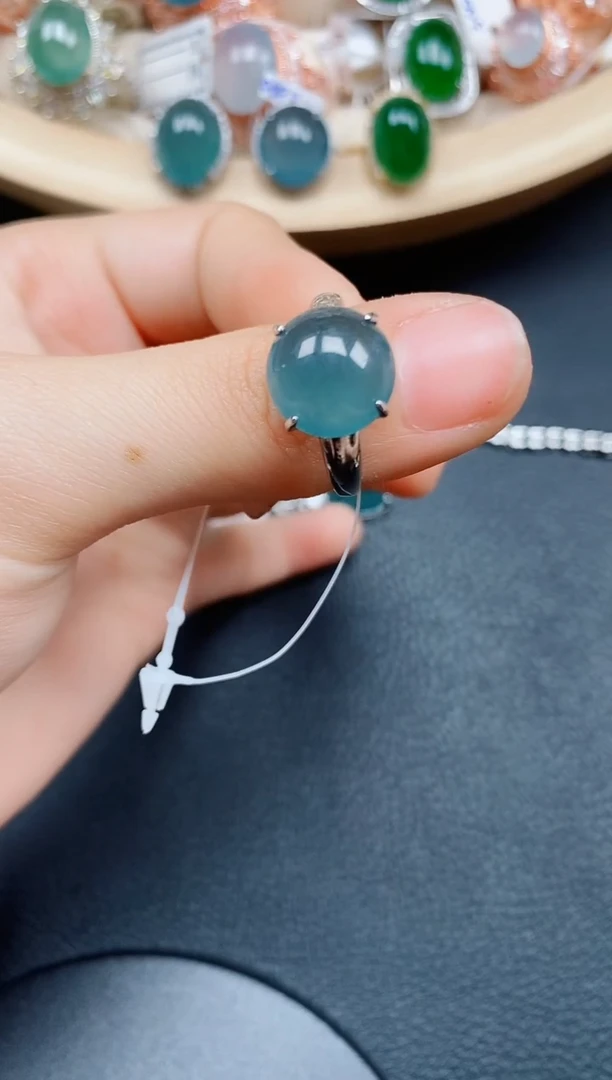 【闪购商品】翡翠戒指银S925镶嵌翡翠