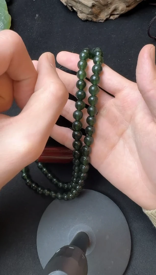 【闪购商品】岫玉项链未镶嵌108粒