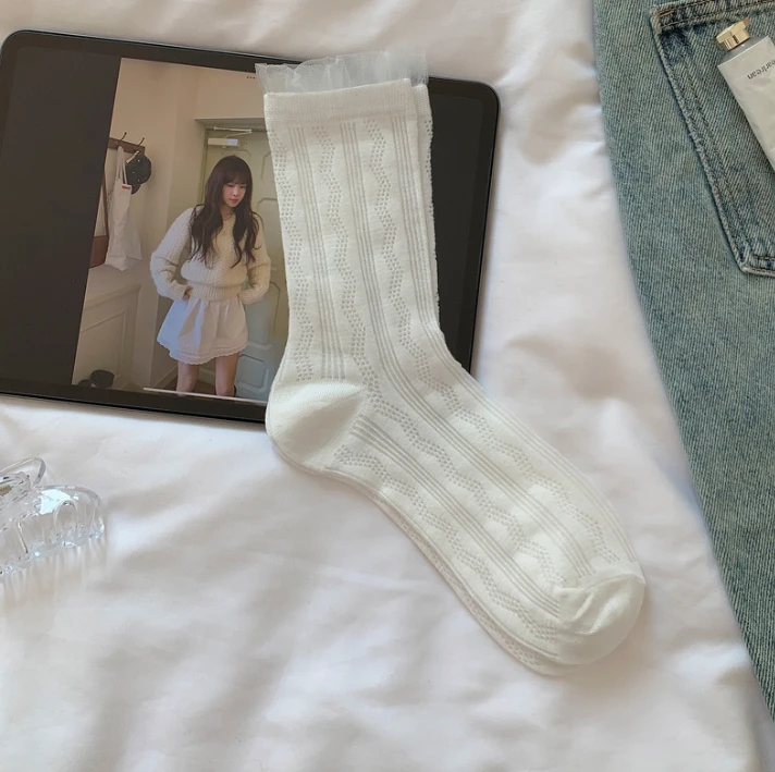 2025新款简约百搭中筒袜（随机发货）