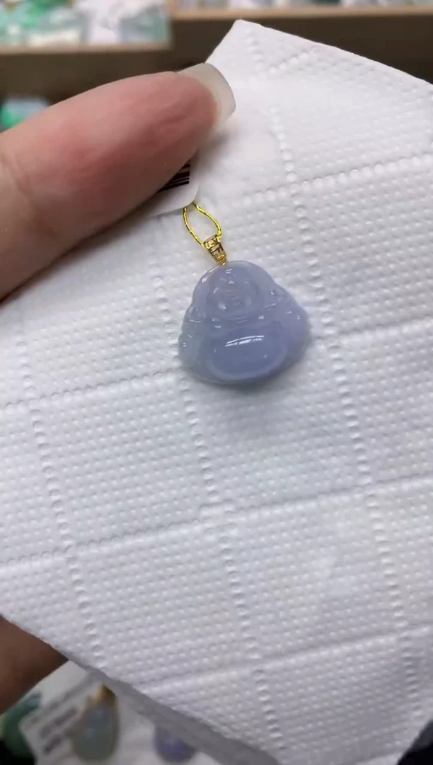 颈饰18K金镶嵌翡翠111111111
