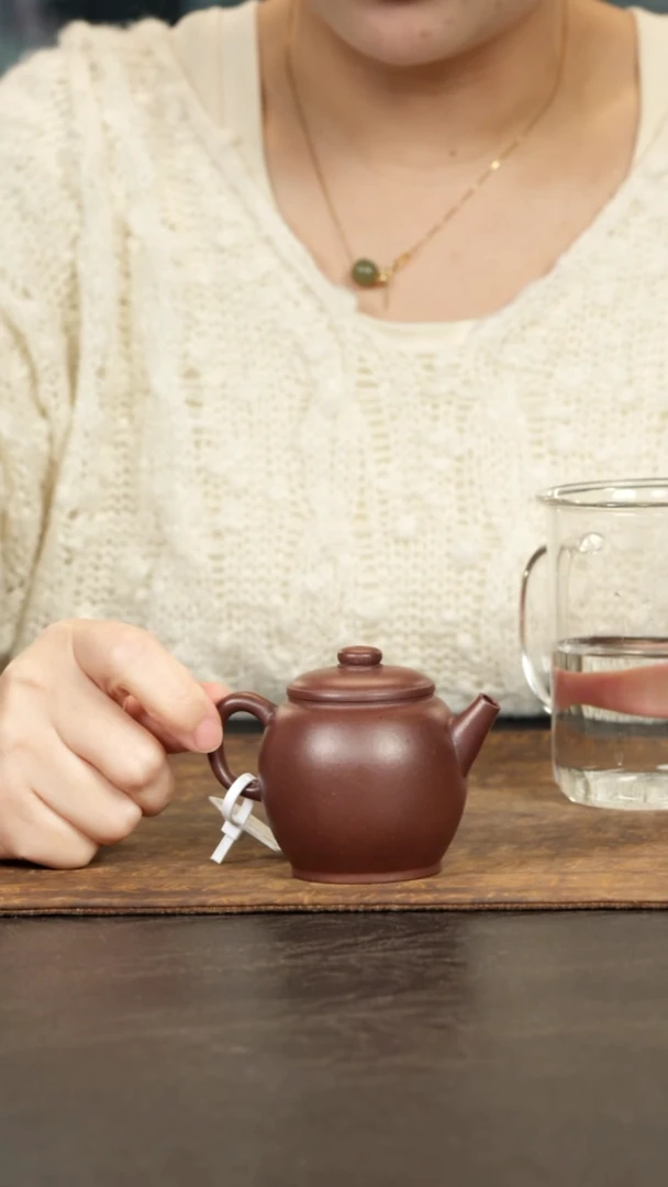 茶壶紫砂老紫泥巨轮120cc