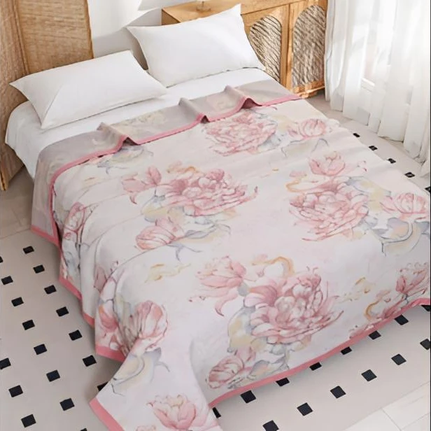 【出水芙蓉】200*230简约款宽边重工艺多功能床盖