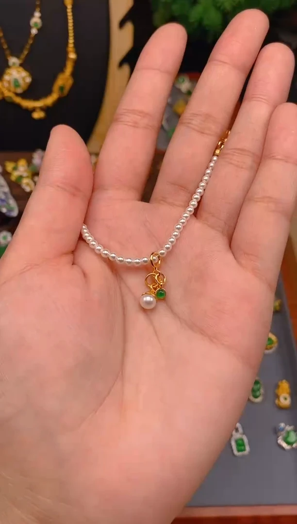 【闪购商品】翡翠吊坠(不含链)银S925镶嵌小提溜（多样性发其一）