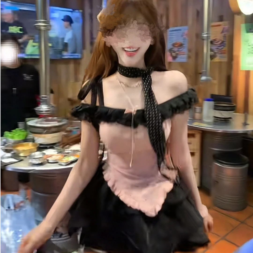 甜心绑带 夏季新款甜美纯欲小众温婉大方可爱约会设计款上衣半裙