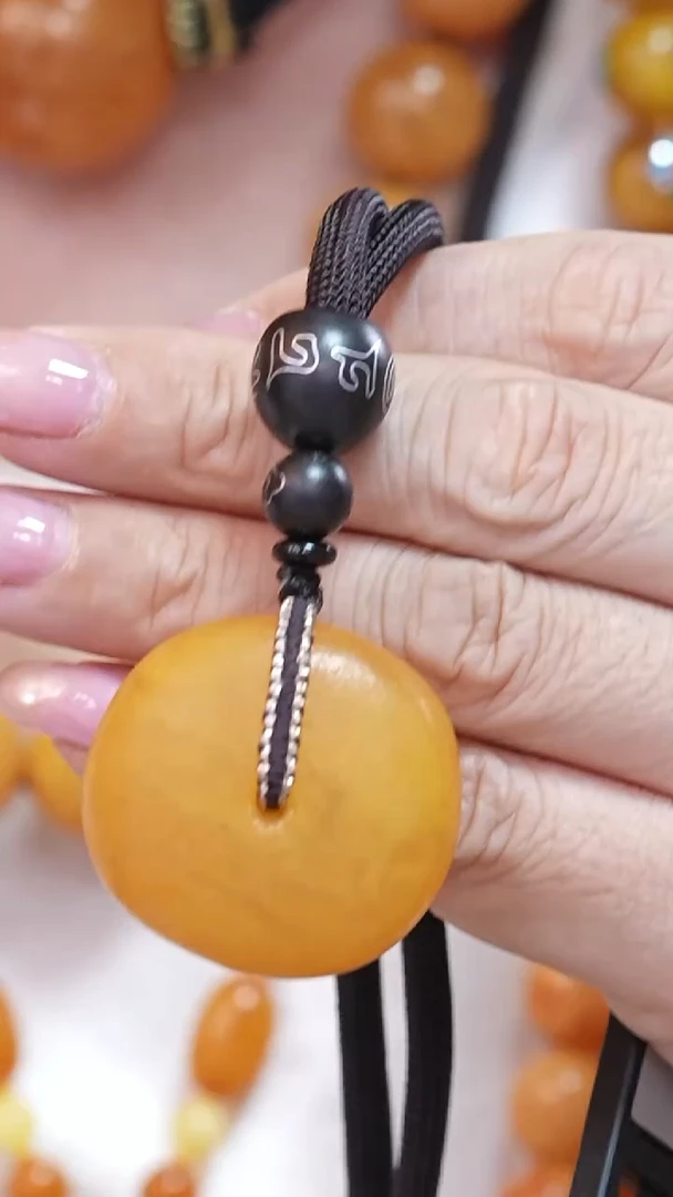 蜜蜡颈饰未镶嵌8370天然蜜蜡珠宝奇石云端妖孽全部保真