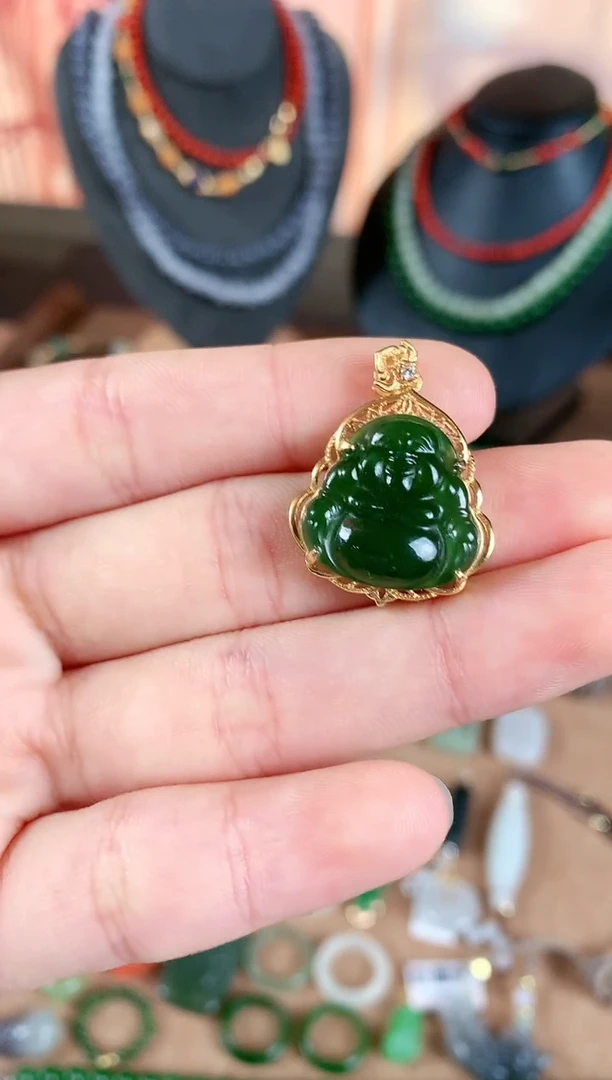 吊坠(不含链)银S925镶嵌和田玉1