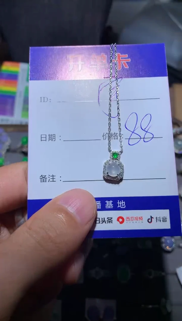 【闪购商品】翡翠颈饰银S925镶嵌 定向 小宇