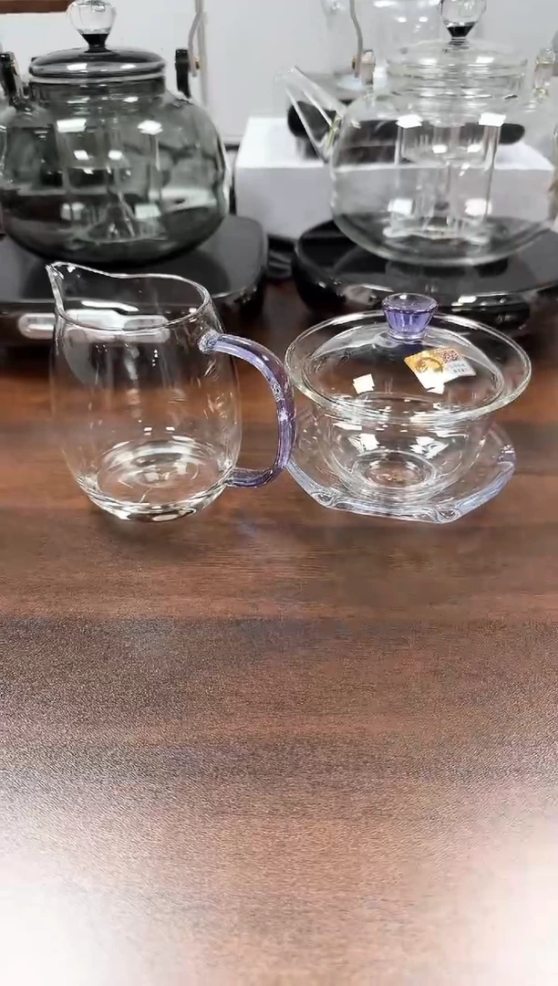 【闪购商品】禾器/禅语盖碗紫色+澄然紫色+茶巾