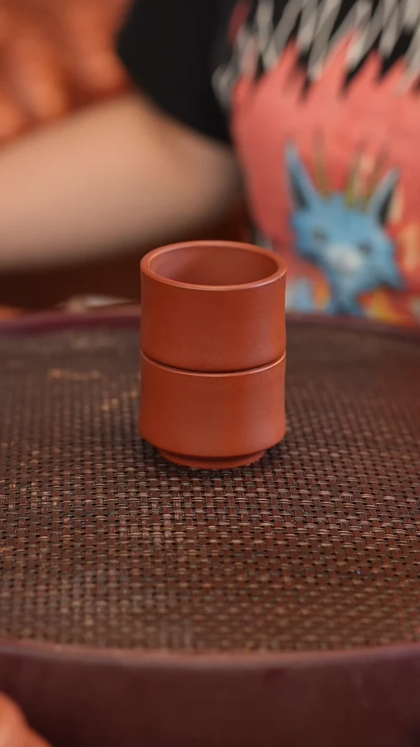 茶壶紫砂大红袍杯子 俩个
